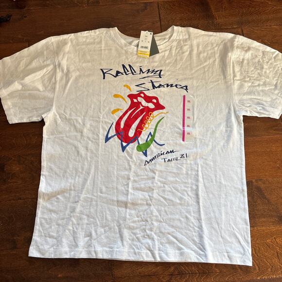 NWT The Rolling Stones Oversized‎ Short Sleeve Graphic T-Shirt White Women's XXL - Picture 2 of 6